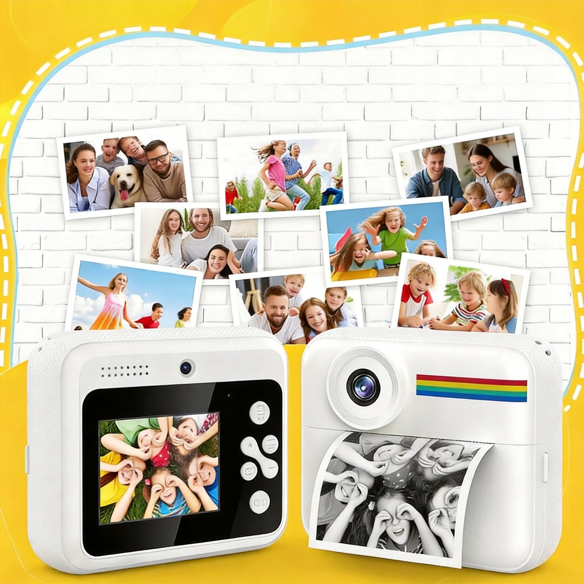 INSTANT DIGITAL CAMERA FOR CHILDREN WITH 3 ROLL PRINTER 1080P CARD Packaging status original