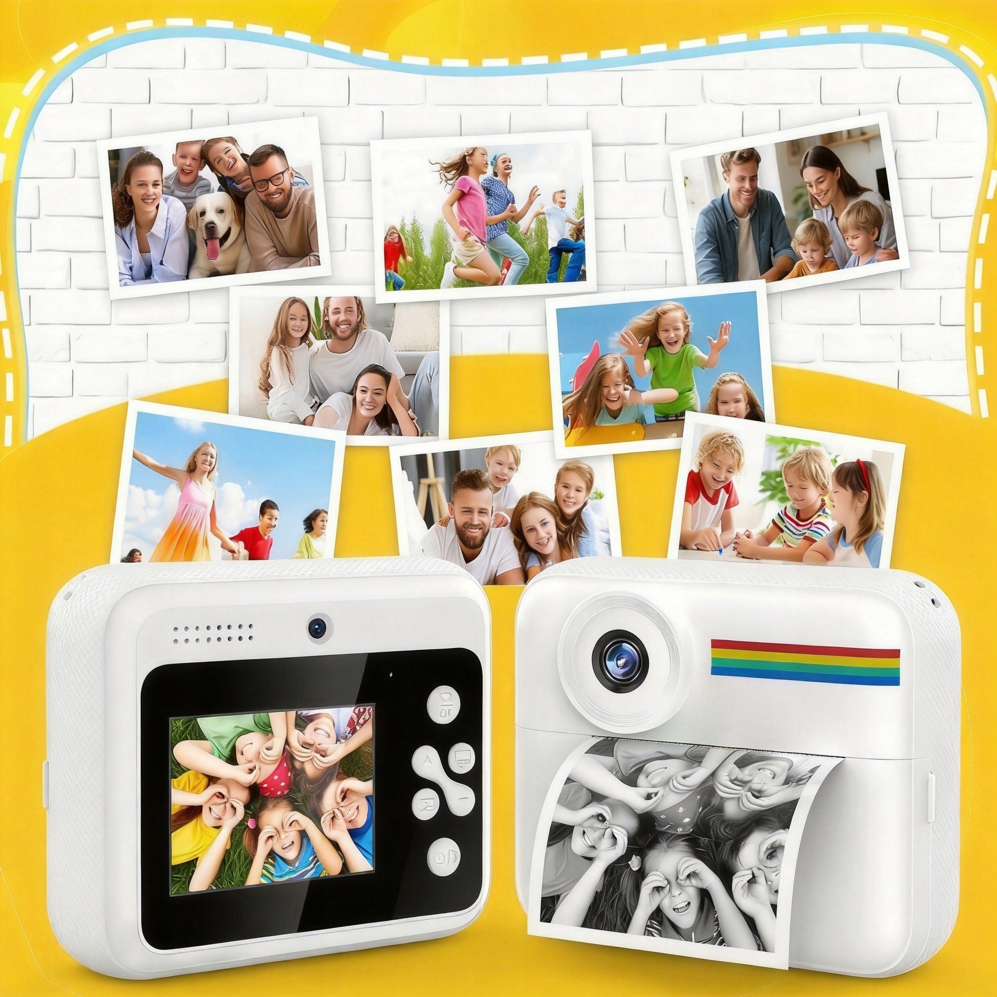 INSTANT DIGITAL CAMERA FOR CHILDREN WITH PRINTER + 32GB CARD + 3 ROLLS Brand Bedee