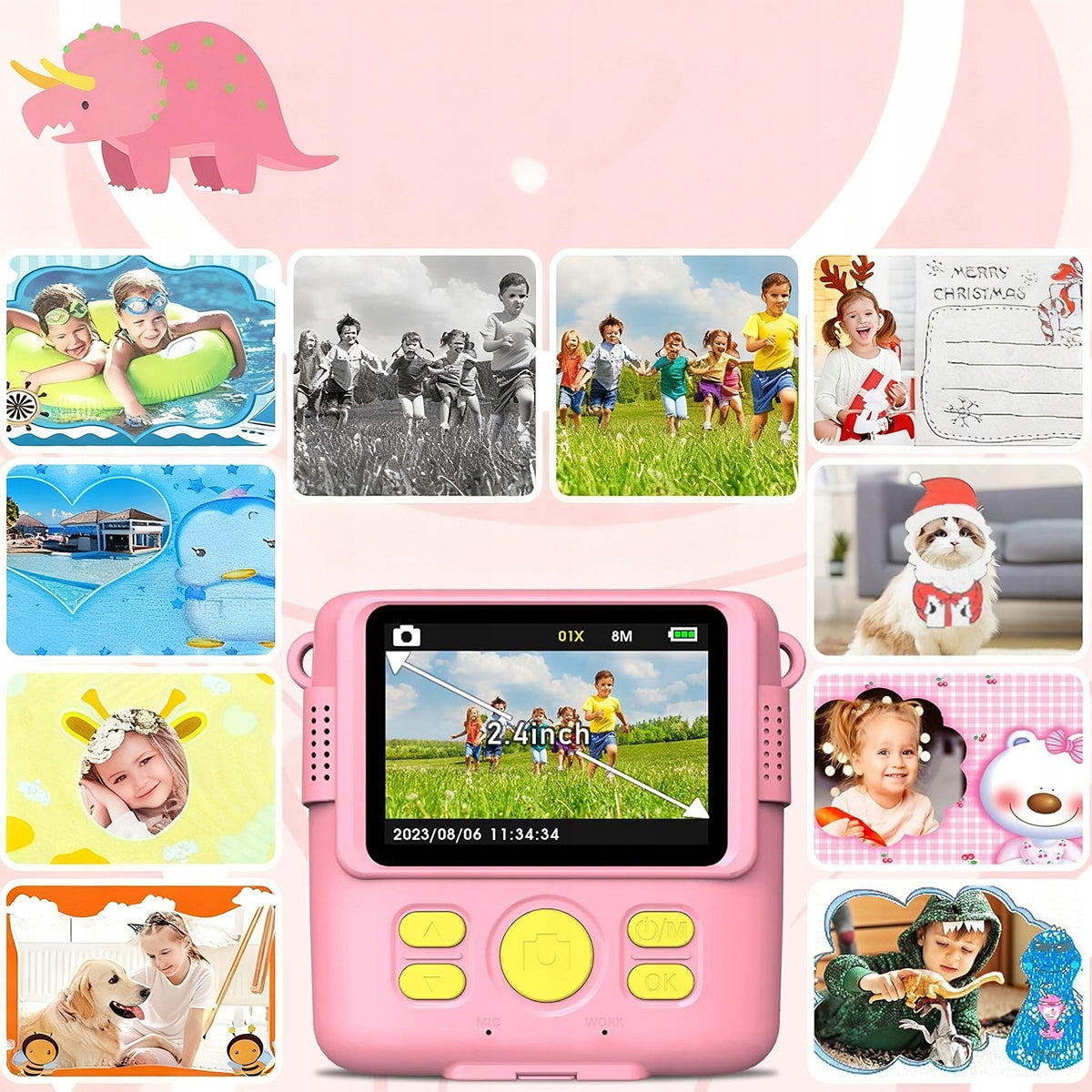 INSTANT DIGITAL CAMERA FOR CHILDREN WITH PRINTER + 32GB CARD + 3 ROLLS Model Aparat drukarka natychmiastowa
