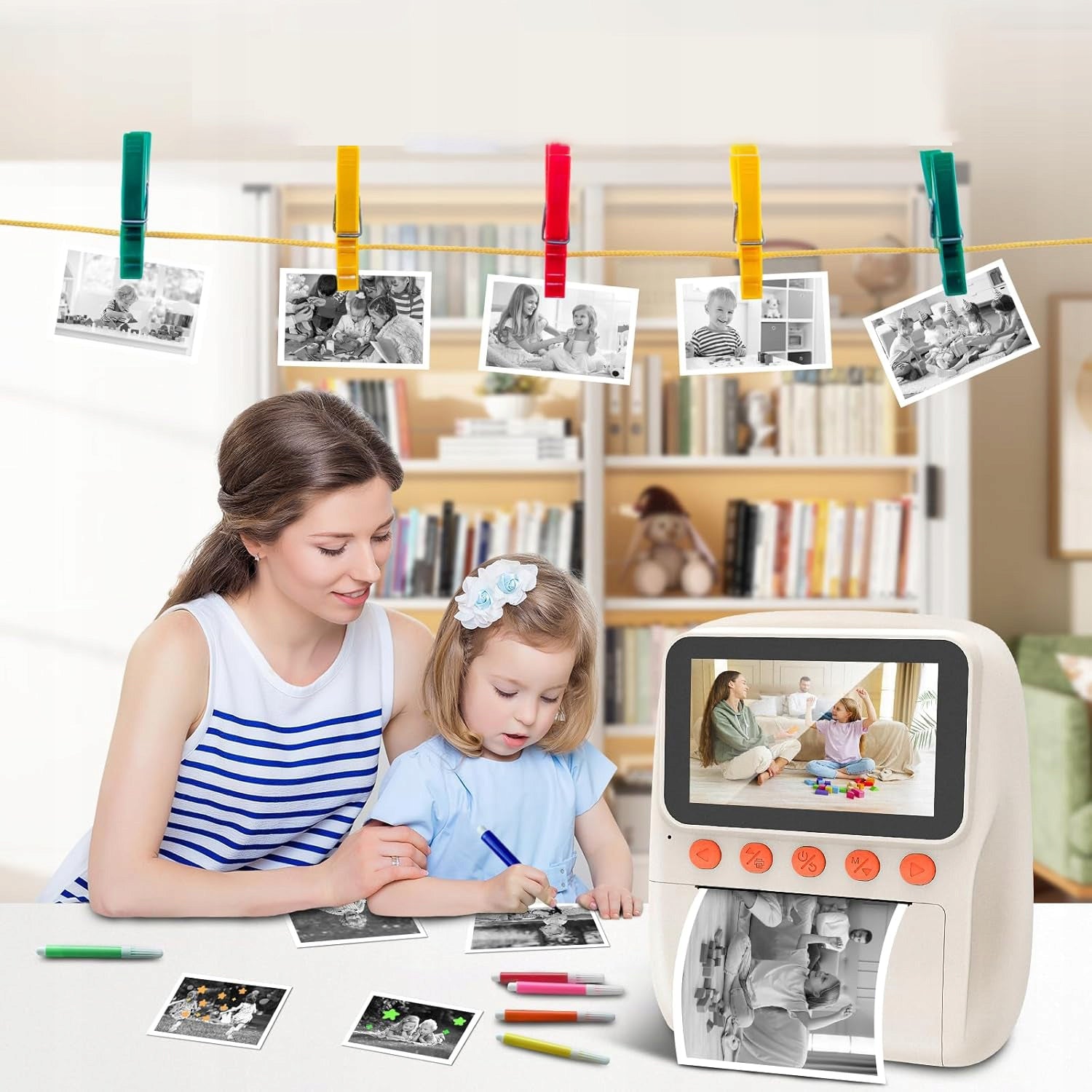 INSTANT DIGITAL CAMERA FOR KIDS WITH 3 ROLL PRINTER 1080P CARD Packaging status original