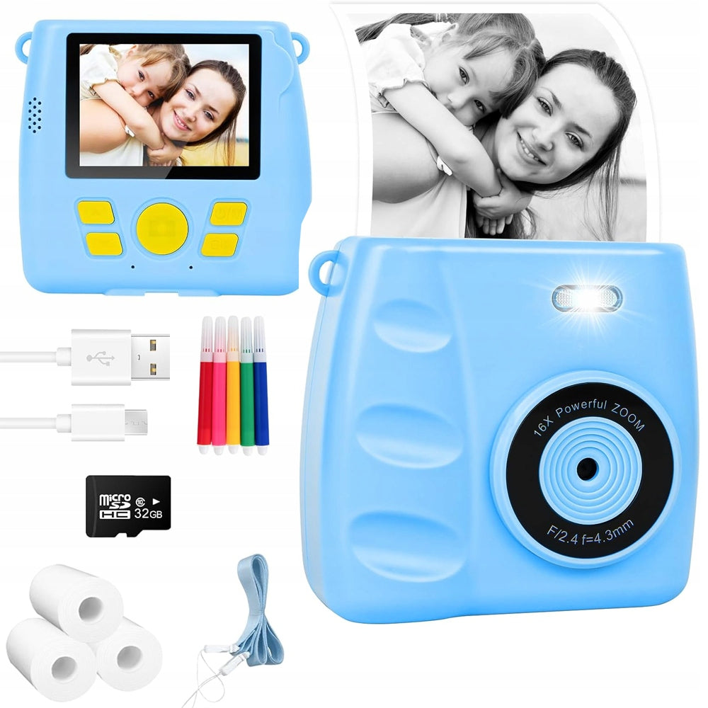 INSTANT DIGITAL CAMERA WITH THERMAL PRINTER HD CAMERA KIDS 1000MAH Packaging status original