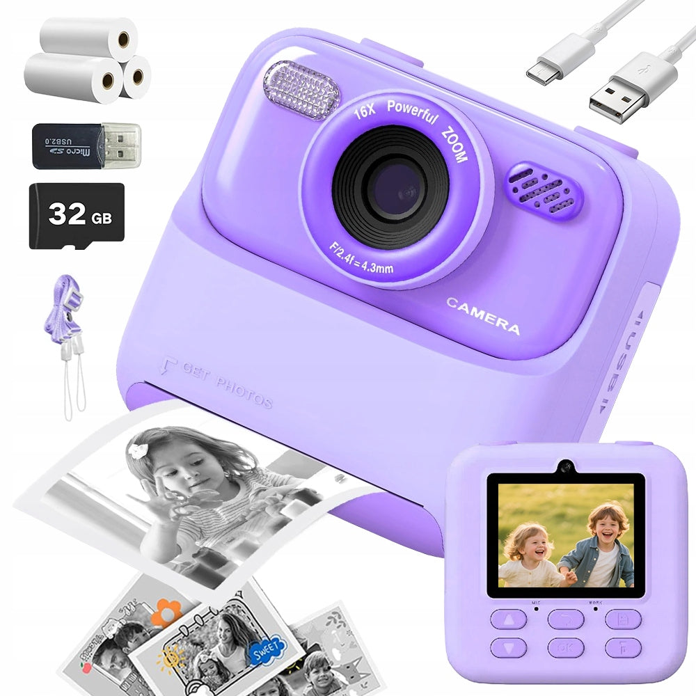 INSTANT Digital Camera with Printer for Kids +3 CARTRIDGES
