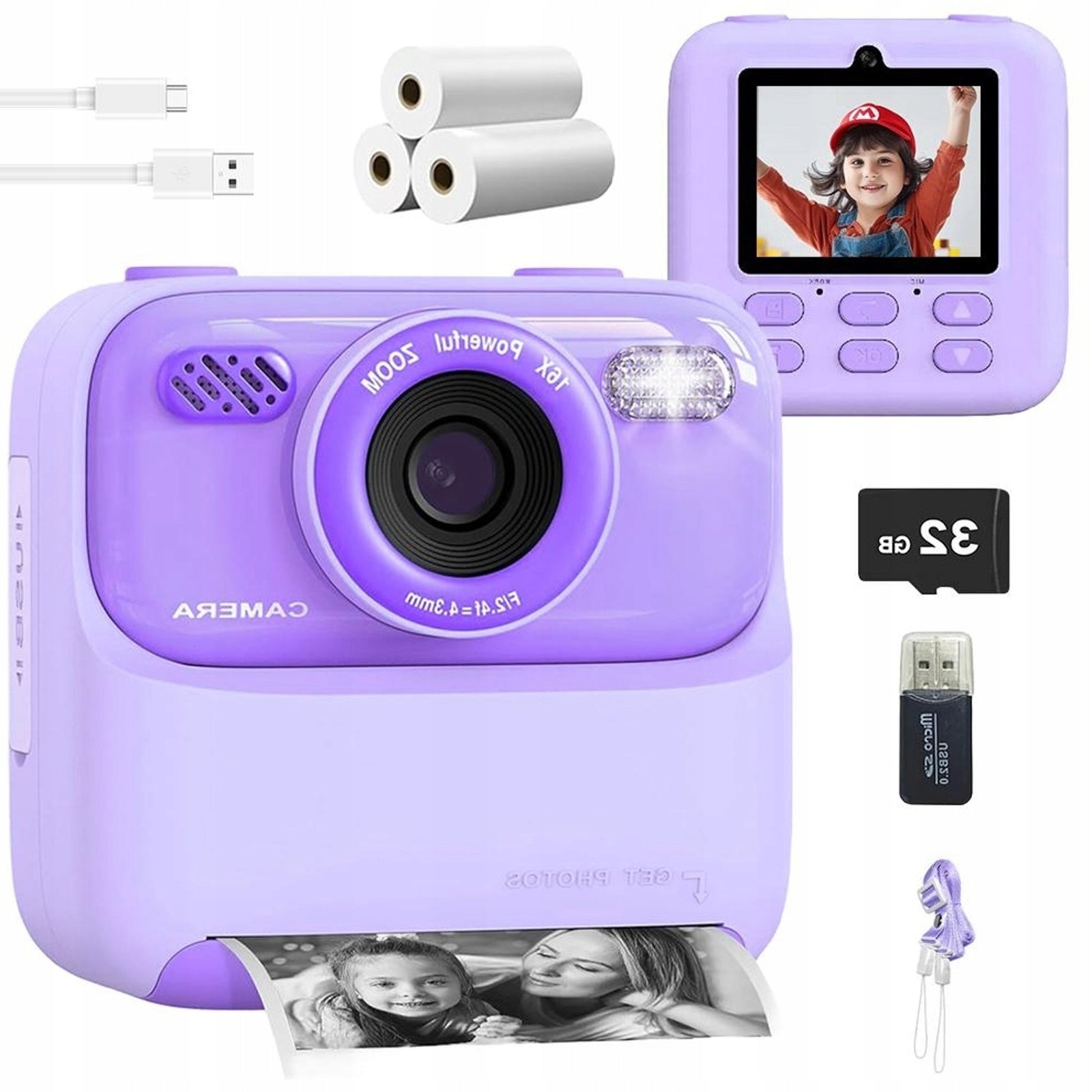 INSTANT EDUCATIONAL CAMERA FOR CHILDREN 6 FILTERS PUZZLE GAME
