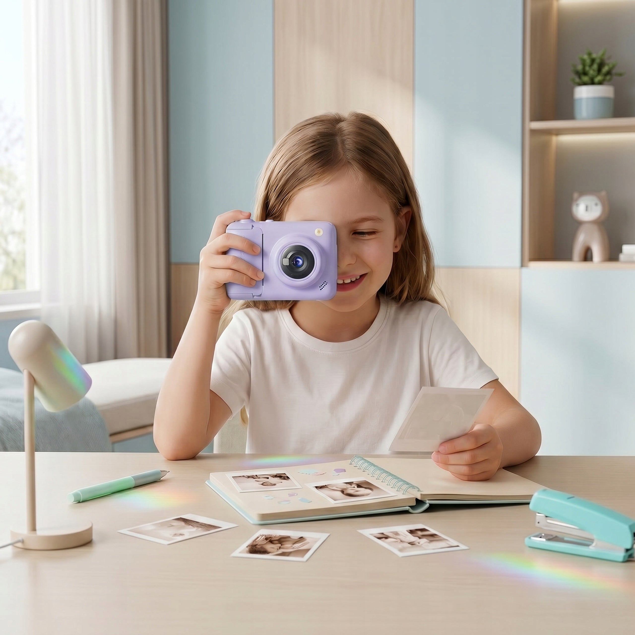 INSTANT camera for children touch color menu lamp PL WIFI Print Manufacturer code Aparat NATYCHMIASTOWY dla dzieci drukarka