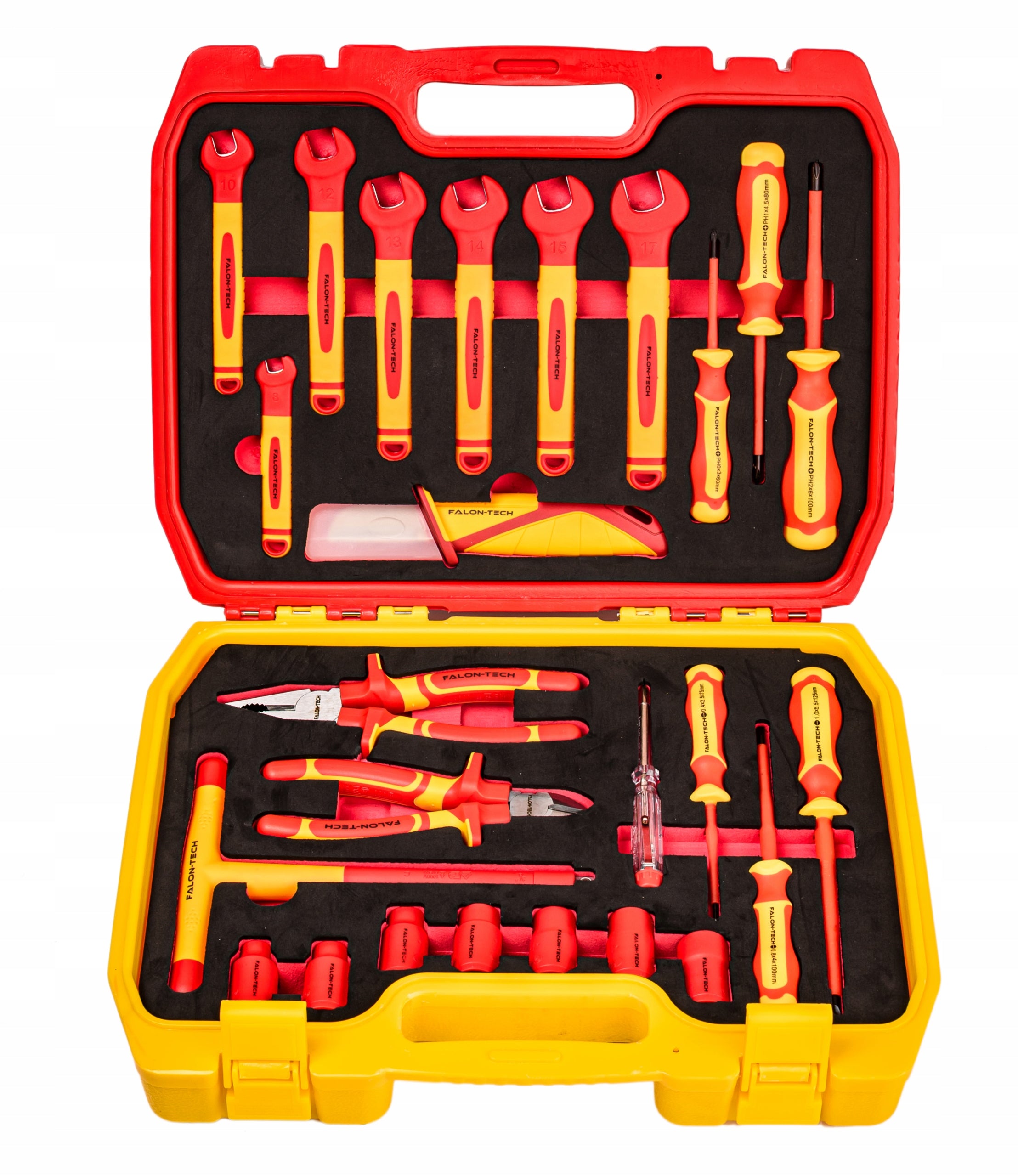 INSULATED TOOL SET INSULATED 1000V PLIERS KEYS SCREWDRIVERS 25el Number of items in the set 25
