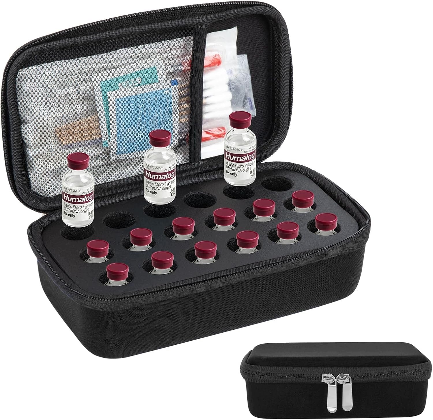 INSULIN AMPOULE CASE 18 PIECES RIGID EVA SHOCKPROOF