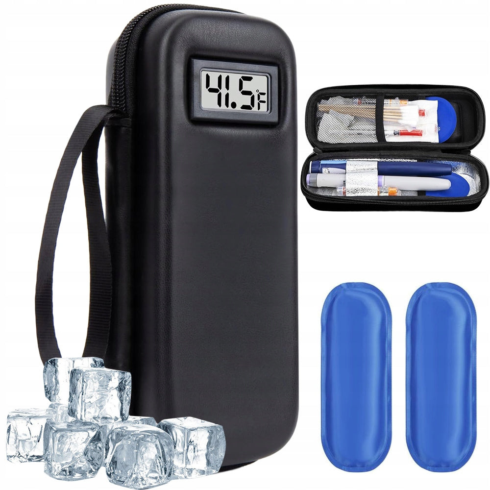 INSULIN BAG AND COOLING HEAT-INSULATING DRUGS WITH 2 CARTRIDGES