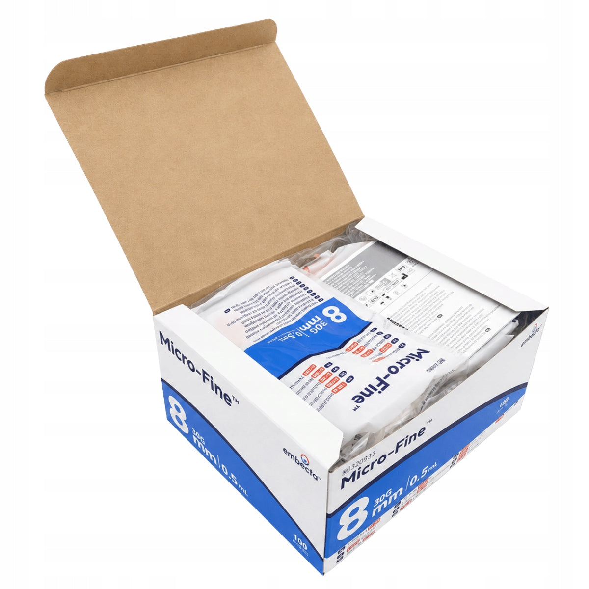 INSULIN SYRINGE U100 combined with needle 0,5ml 0,3x8mm MICRO-FINE 100pcs Medical device yes
