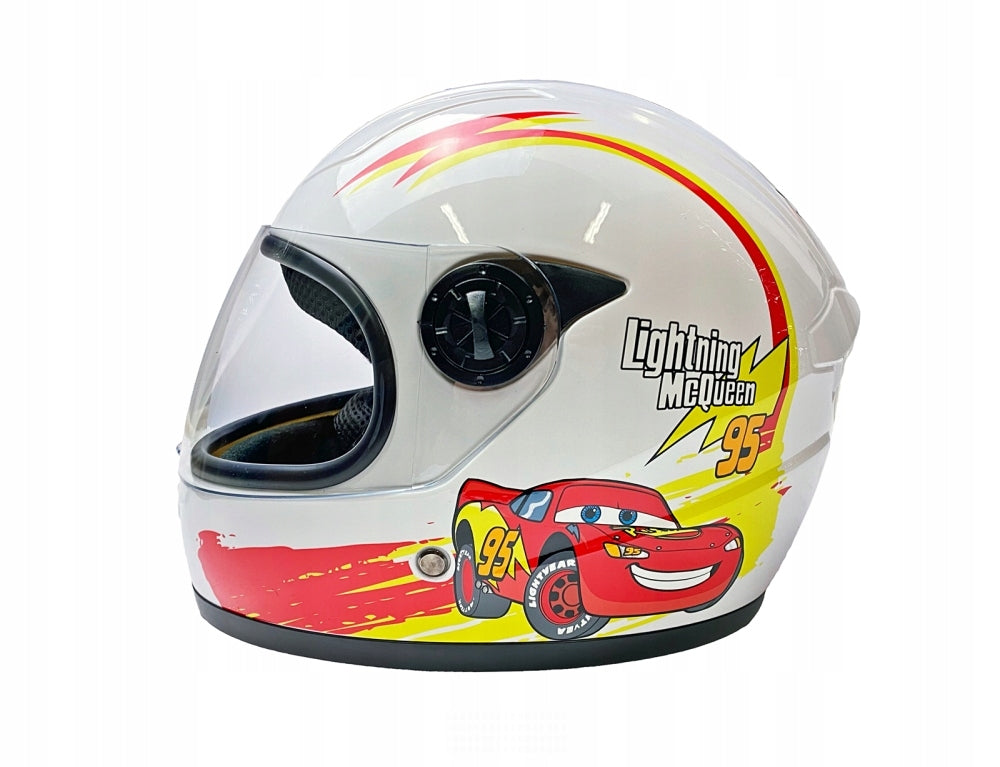 INTEGRAL HELMET CHILDREN MD-E506 white cars for children cars mcqueen