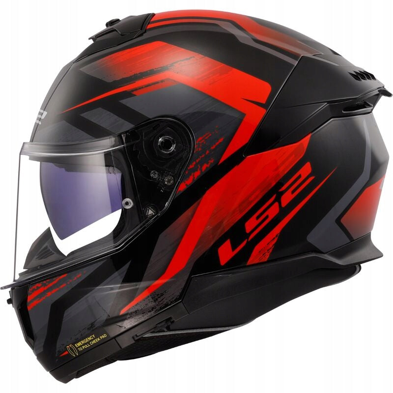 INTEGRAL HELMET LS2 FF808 STREAM II FURY RED GLOSS SIZE XL Manufacturer's catalog number MF31688