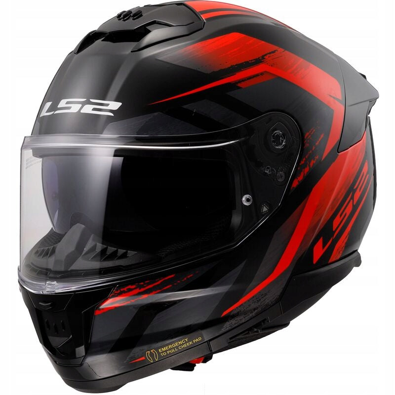 INTEGRAL HELMET LS2 FF808 STREAM II FURY RED GLOSS SIZE XL