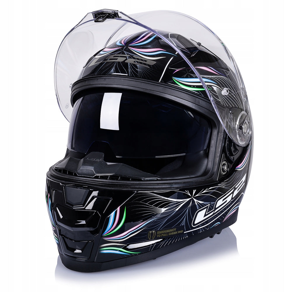 INTEGRAL HELMET LS2 FF811 VECTOR II TROPICAL BLACK WHITE S Size S