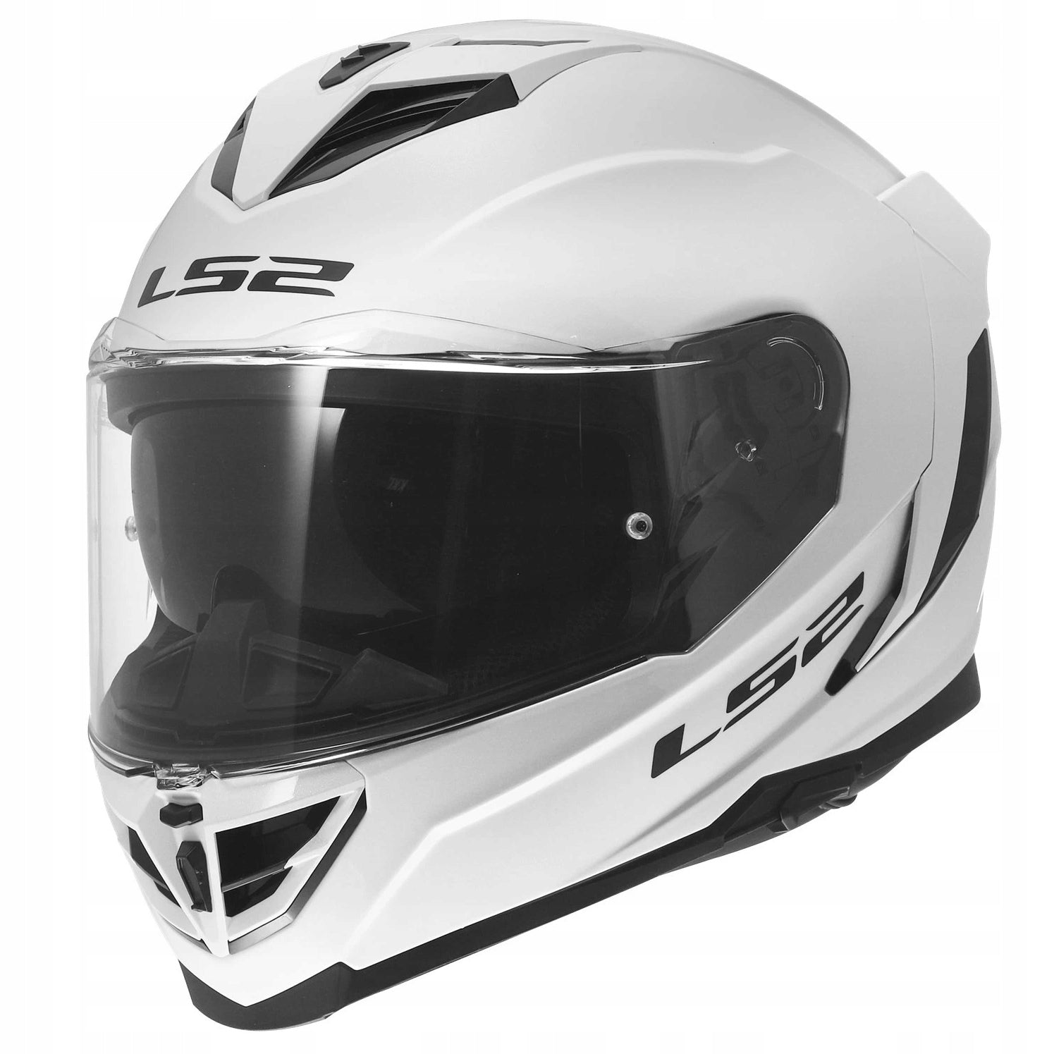 INTEGRAL HELMET LS2 FF818 STORM III SOLID GLOSS WHITE ROZ. XXL