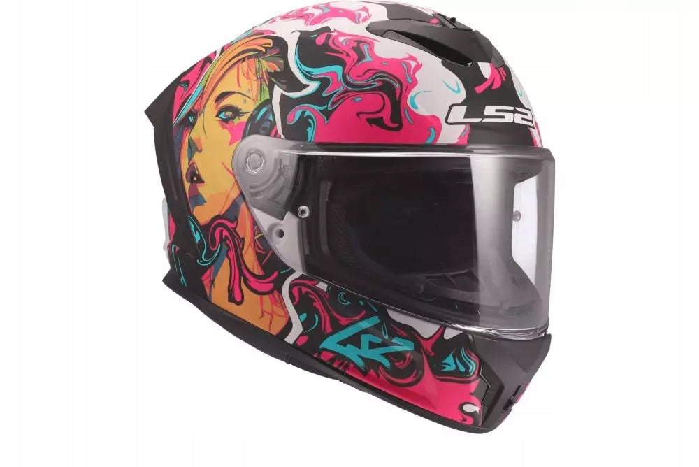 INTEGRAL HELMET LS2 FF820 RAPID III CYBERG PURPLE CYAN XS +FREEBIES