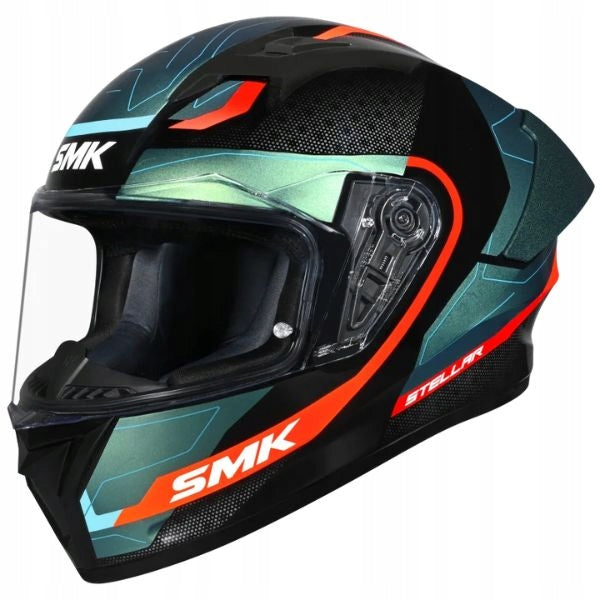 INTEGRAL HELMET SMK STELLAR SPORT FLIGHT BLACK BLUE ORANGE S + FREEBIES Size S