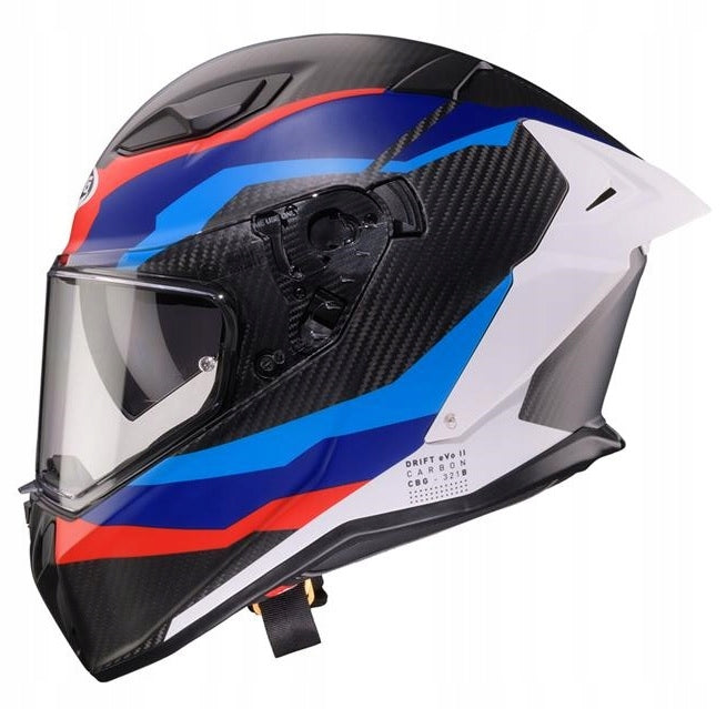 INTEGRAL HELMET WITH BLEND CABERG DRIFT EVO II CARBON MSPORT BLACK BLUE RED M Size M