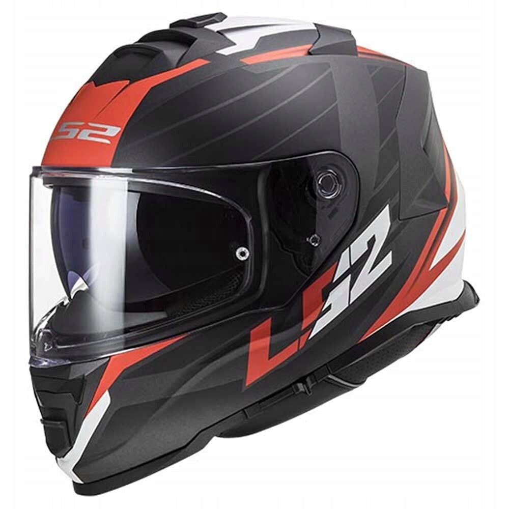 INTEGRAL MOTORCYCLE HELMET LS2 FF800 STORM II NERVE M. BLACK RED