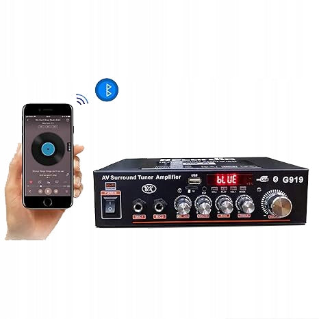 INTEGRATED HI-FI STEREO AMPLIFIER G919 BLUETOOTH 5.0+ REMOTE CONTROL STE Brand no brand