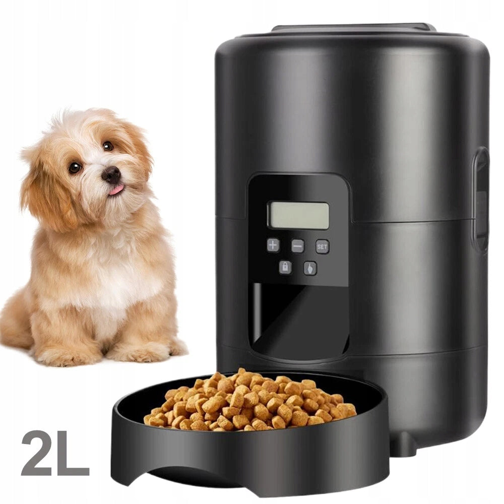 INTELLIGENT LARGE DOG CAT FOOD FEEDER LCD AUTOMATIC TIMER 2L