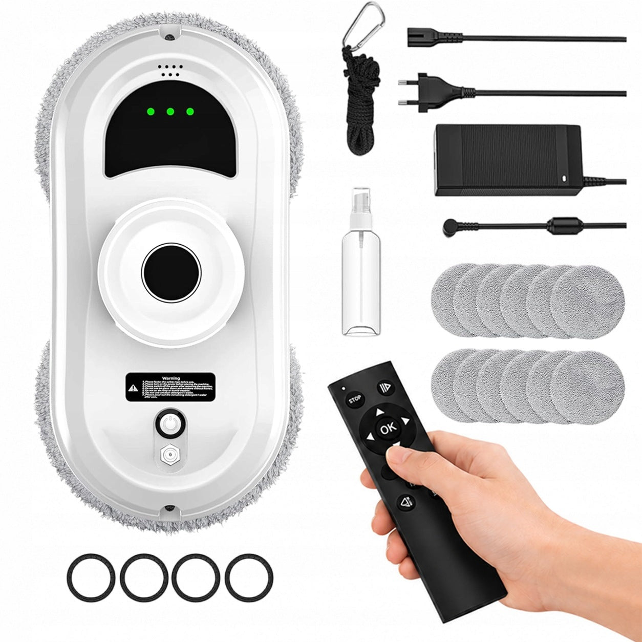 INTELLIGENT ROBOT AUTOMATIC WINDOW CLEANING 2800PA 500MAH ABS 3 MODES