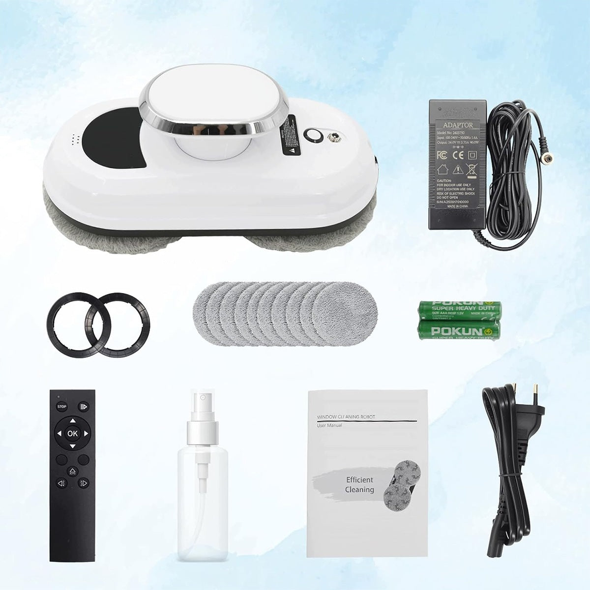 INTELLIGENT ROBOT DEVICE FOR CLEANING WINDOWS, WINDOWS AND MIRRORS - SET Brand no brand