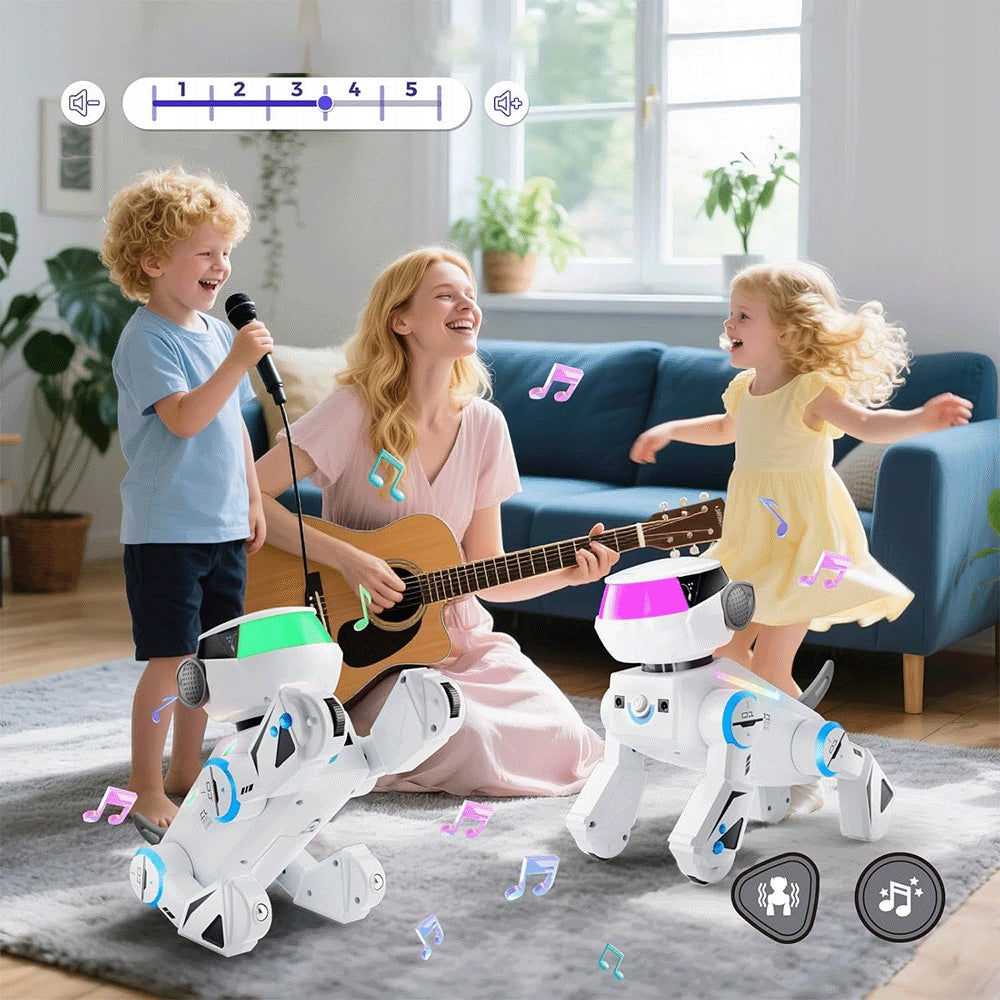 INTELLIGENT ROBOT DOG WITH 100 COMMANDS AND COLORFUL LED EFFECTS Brand Bedee