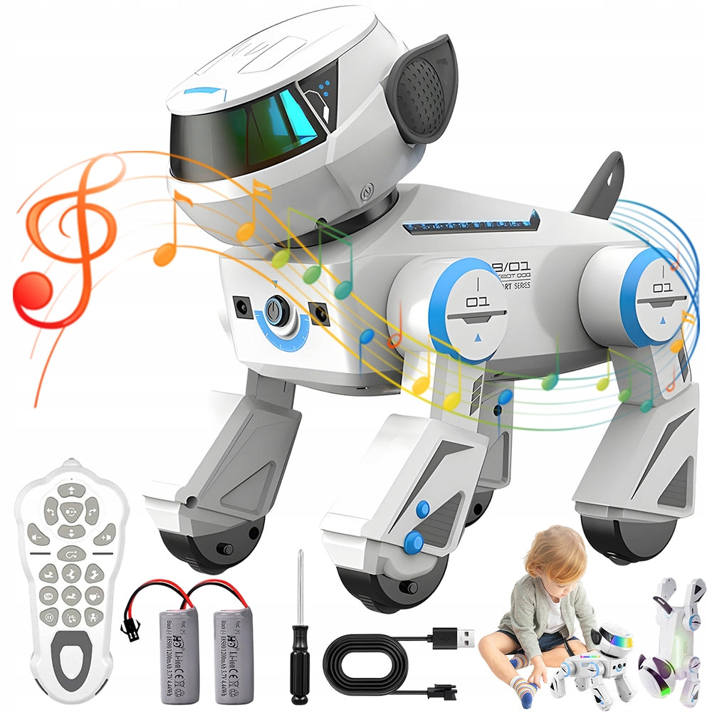 INTELLIGENT ROBOT DOG WITH 100 COMMANDS AND COLORFUL LED EFFECTS Packaging status original