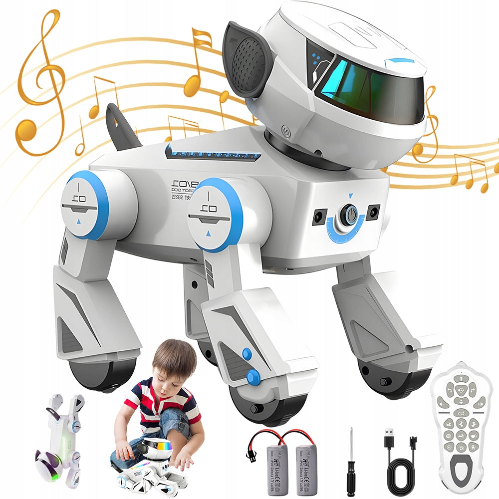 INTELLIGENT ROBOT DOG WITH 100 COMMANDS AND COLORFUL LED EFFECTS