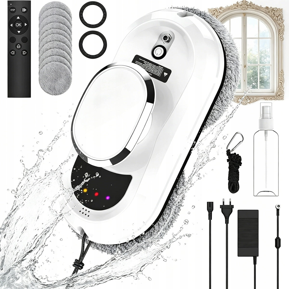 INTELLIGENT ROBOT FOR WASHING MIRROR GLASS SET AUTOMATIC WASHER