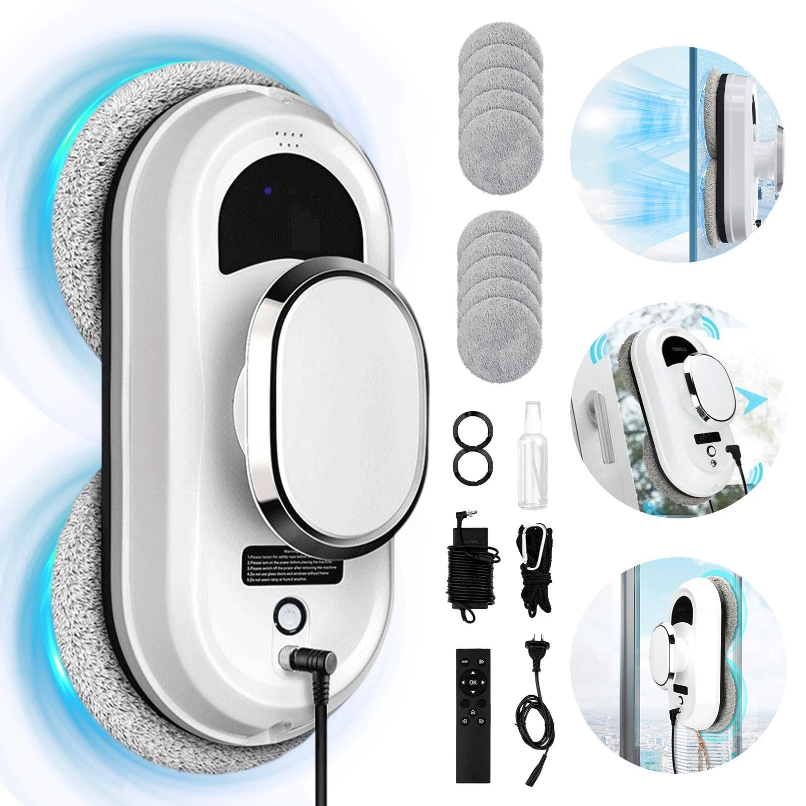 INTELLIGENT ROBOT FOR WASHING MIRROR GLASS SET AUTOMATIC WASHER