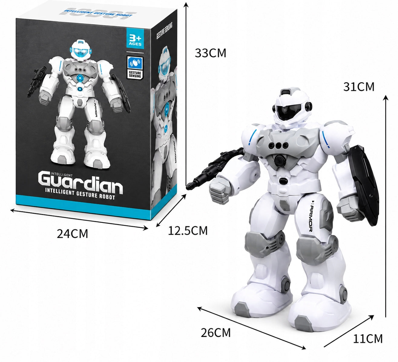 INTELLIGENT ROBOT RC REMOTE CONTROLLED HAND GESTURES REMOTE CONTROL PROGRAMMING Kid's age 6＋ years