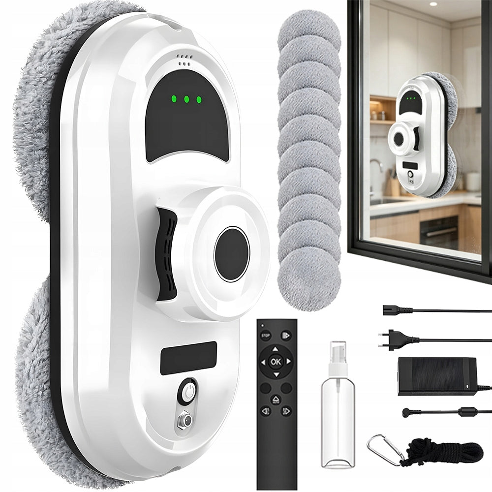 INTELLIGENT ROBOT WINDOW CLEANER FLOOR TILES 90W 5600PA WITH REMOTE CONTROL