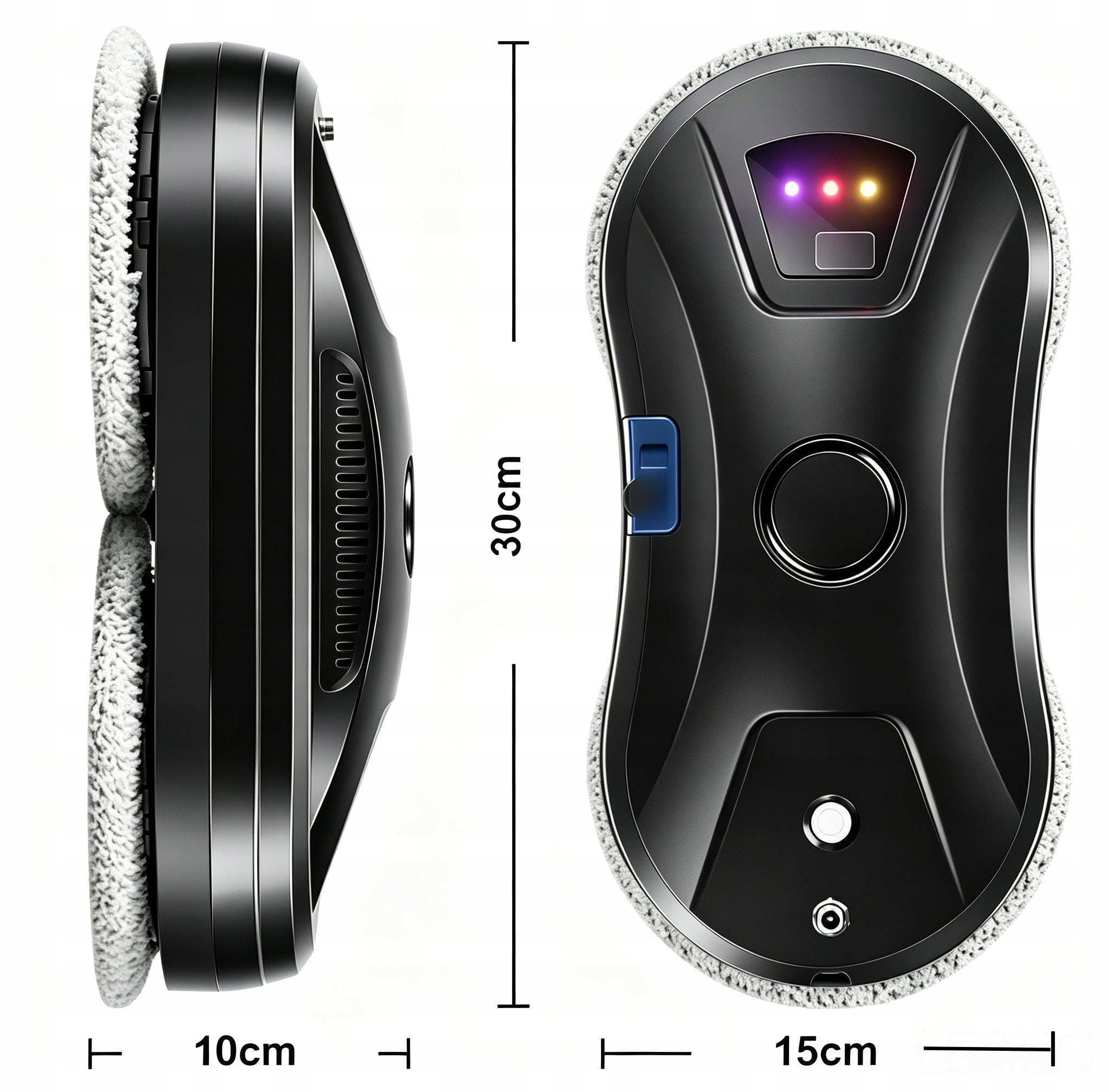 INTELLIGENT ROBOT WINDOW CLEANER MIRROR HEIGHT CLEANING+10 MOP Packaging status original