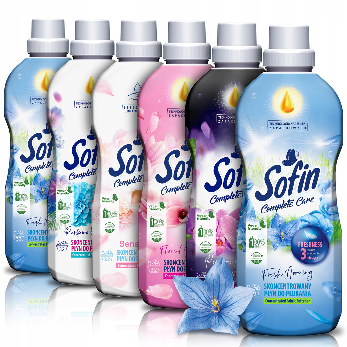 INTENSIVE Fabric Rinse Liquid Set MIX 6x800 Ml LASTING Fragrance