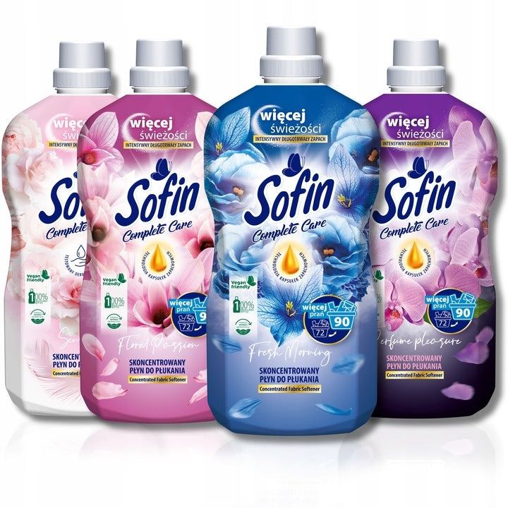 INTENSIVE SET OF FABRIC SOFTENERS WITH COLOR PROTECTION MIX 4x1,8L Packaging status original