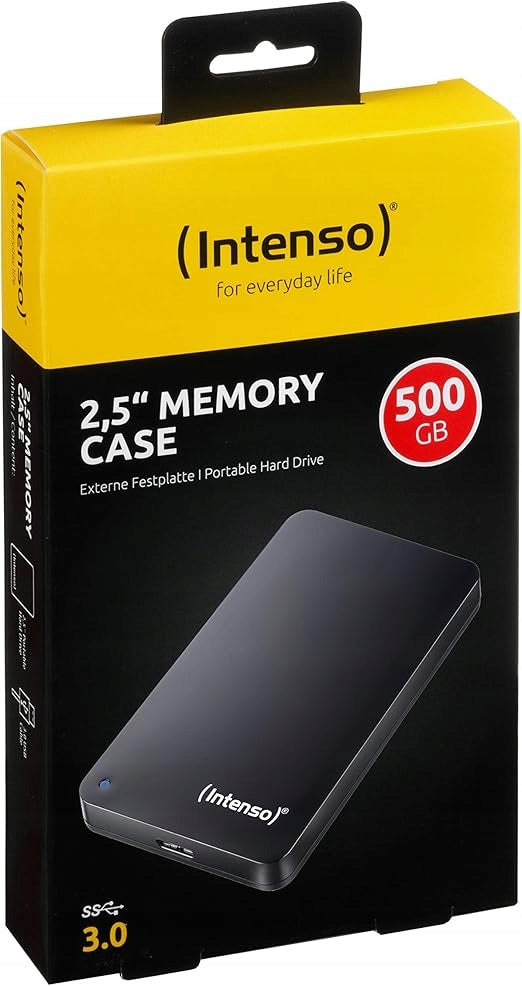 INTENSO EXTERNAL HARD DRIVE 500GB MEMORY CASE 5400RPM Model INT-1230