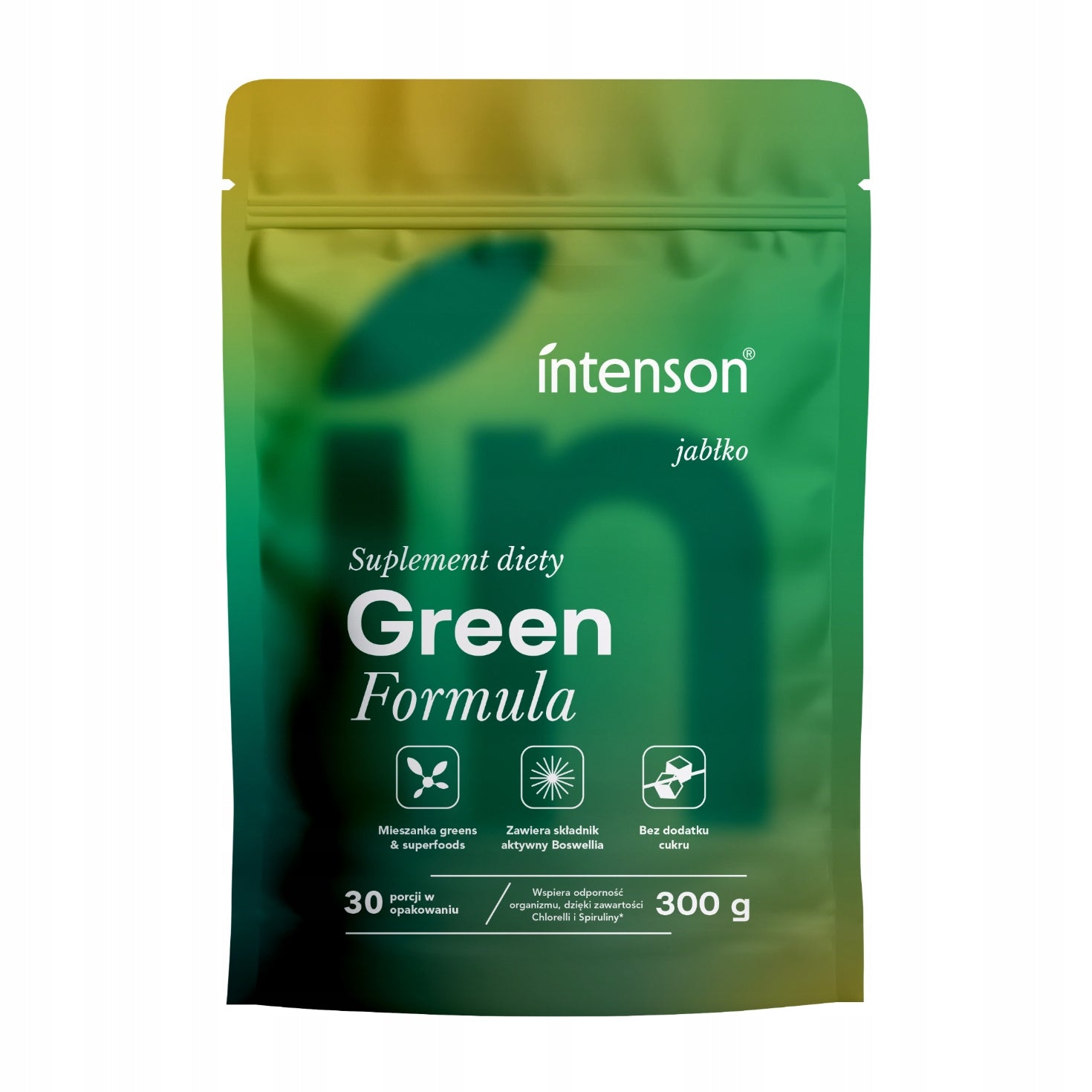 INTENSON Green blend GREEN SUPERFOODS 300g + CREATINE monohydrate 255g Expiration date at least six months from the date of purchase