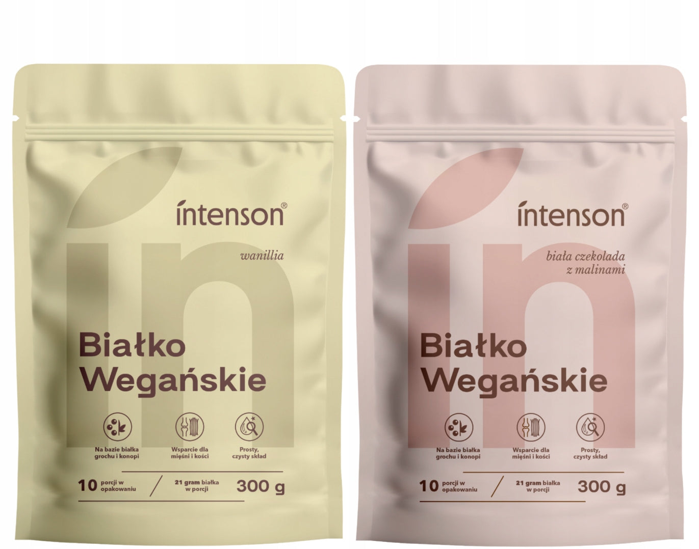 INTENSON Vegetable PROTEIN (pea, hemp) 0,6kg WHITE CHOCOLATE + VANILLA