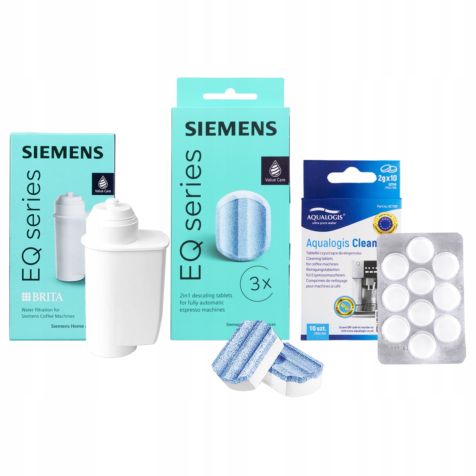 INTENZA TZ70003 Water Filter For Siemens Machine + Descaler + Tablets