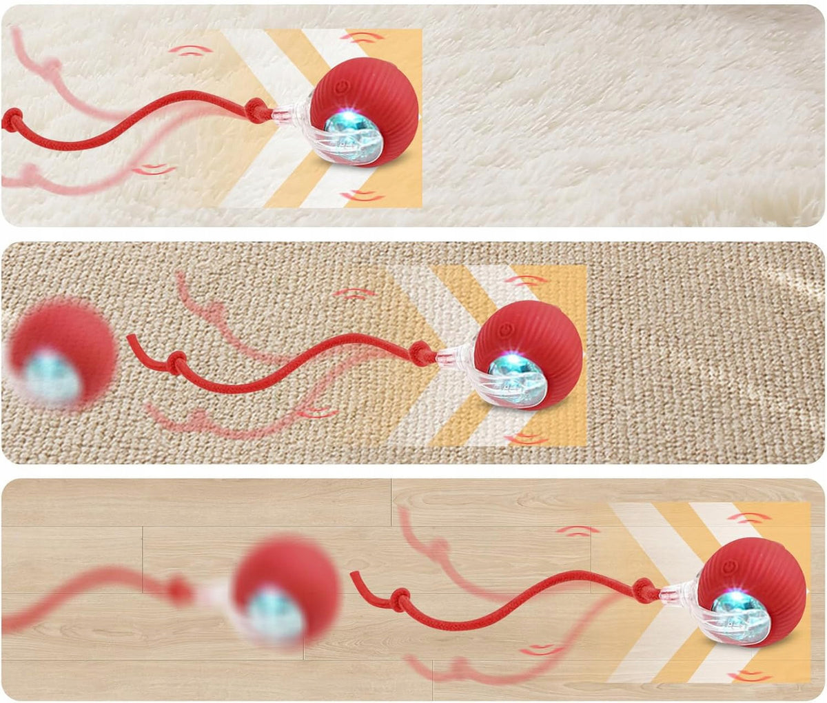INTERACTIVE BALL ESCAPING FOR CAT DOG LED TOY ELECTRIC VIBRATION Manufacturer code ZabkotGREEN1p