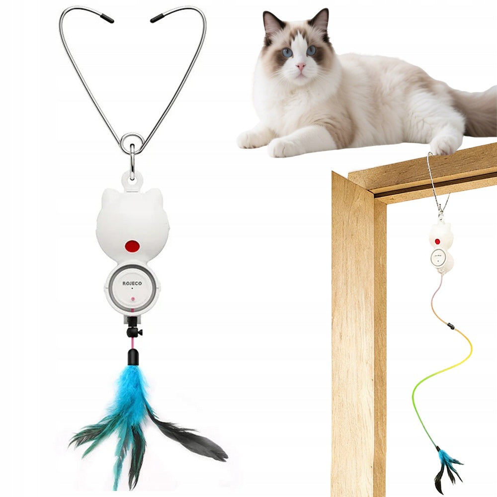 INTERACTIVE CAT TOY ATTACHED TO DOOR FRAMES AND WINDOW FRAMES