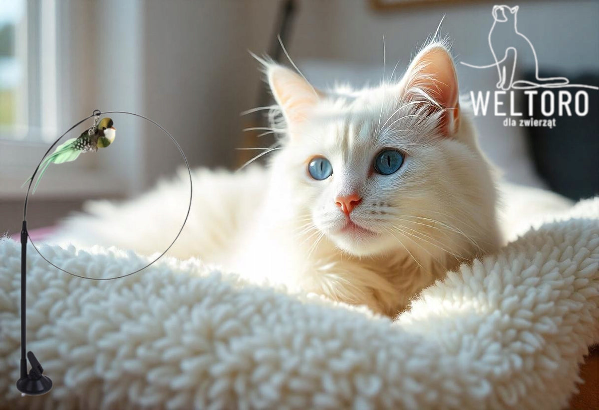 INTERACTIVE CAT TOY BIRD ON WIRE LONG ROD Brand no brand