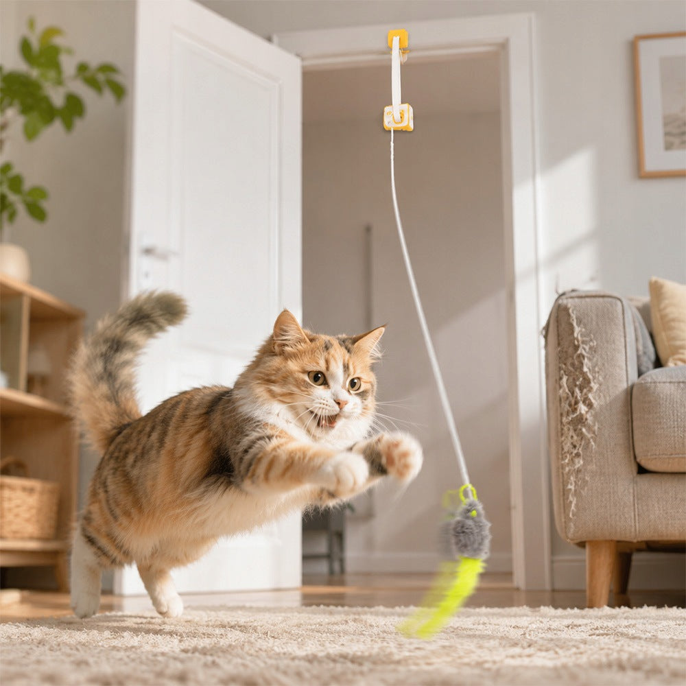 INTERACTIVE CAT TOY CAT JUMPING HANGING MOUSE FOR DOOR FRAME Manufacturer code T5810YE