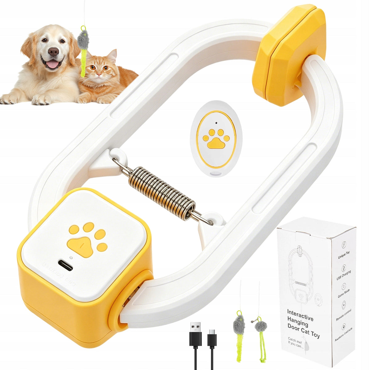 INTERACTIVE CAT TOY CAT JUMPING HANGING MOUSE FOR DOOR FRAME