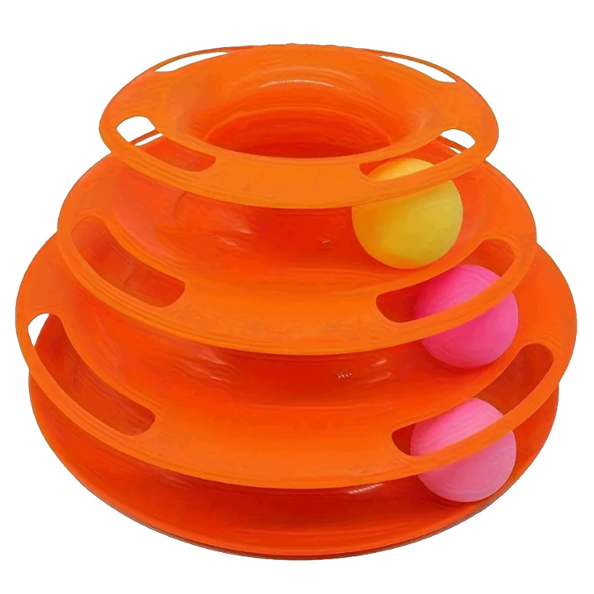 INTERACTIVE CAT TOY TOWER WITH BALLS 3 TRACKS OF MOVING FUN Manufacturer code ZABAWKA DLA KOTA WIEŻA Z PIŁECZKAMI