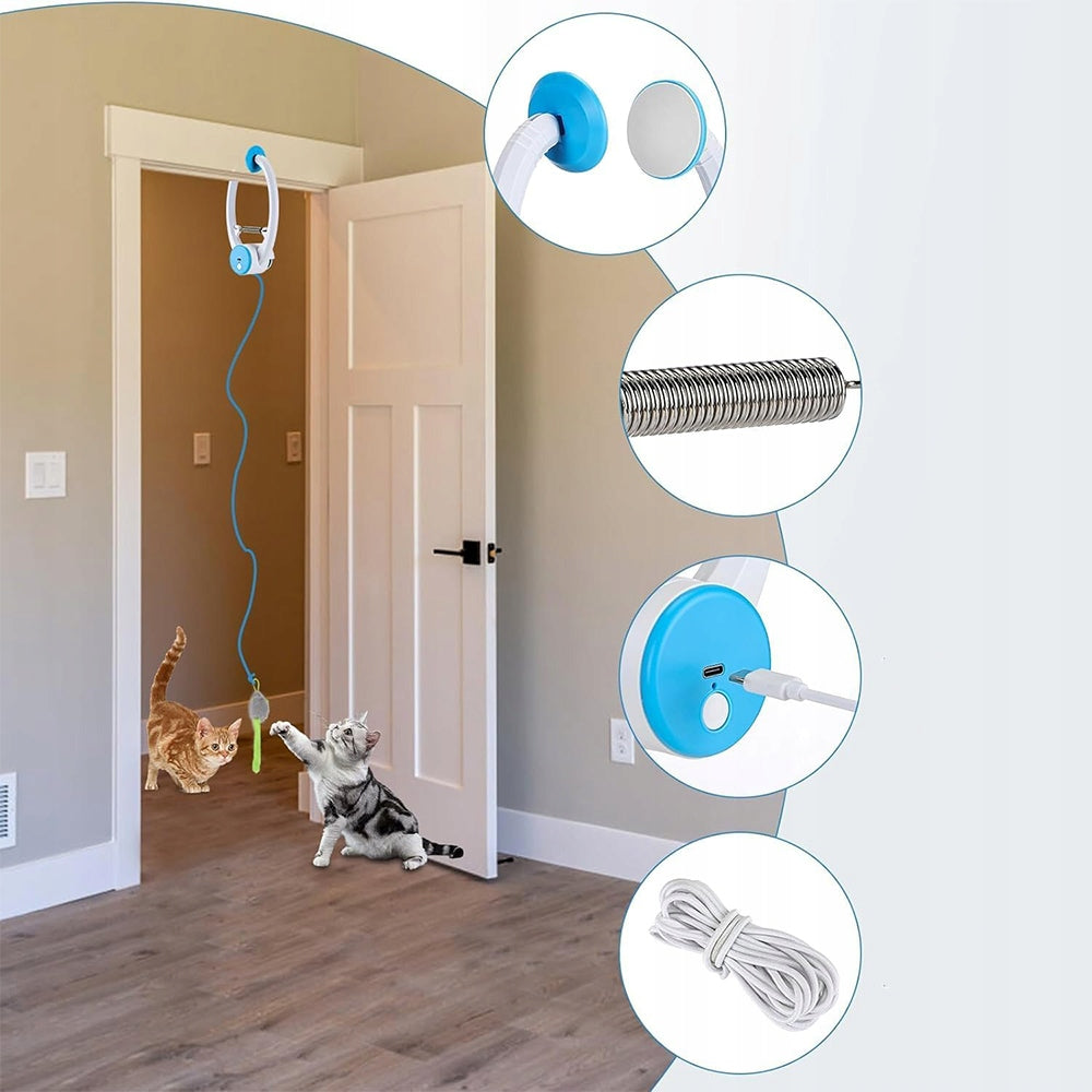 INTERACTIVE CAT TOY WITH TIMER AND THREE MOUSE PENDANTS Packaging status original