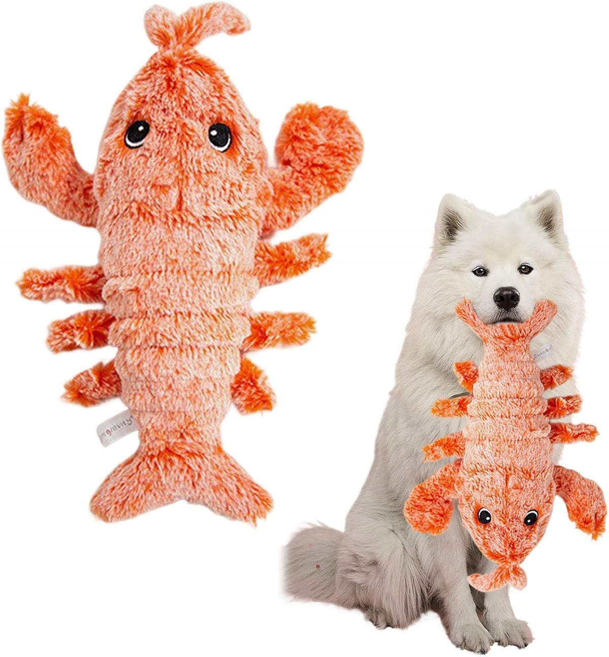 INTERACTIVE DOG CAT TOY MOVABLE LOBSTER SHRIMP JUMPING ON USB