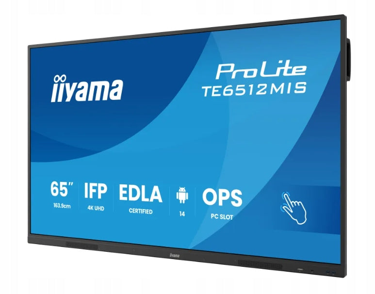 INTERACTIVE MONITOR IIYAMA TE6512MIS-B4AG ANDROID 14 EDLA 4K VAT 0% Manufacturer code TE6512MIS-B4AG