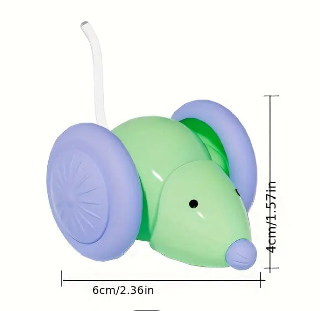 INTERACTIVE MOUSE for Cat TOY USB Vibration LED Electric ESCAPES