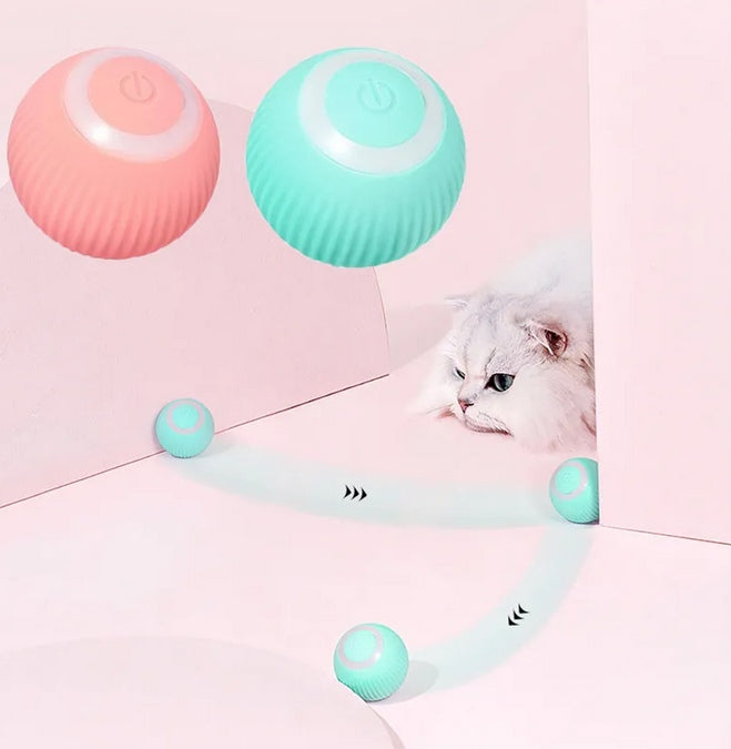 INTERACTIVE MOVING BALL RUNNING FUN BALL FOR CAT DOG PINK Brand no brand